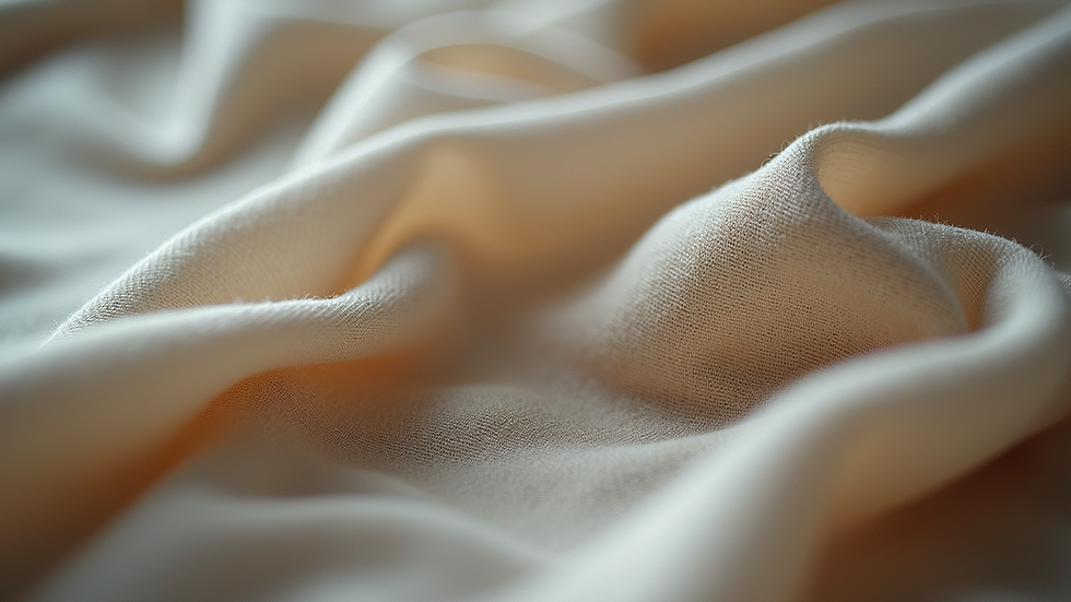 Eye-level view of a fashion shoot highlighting fabric texture