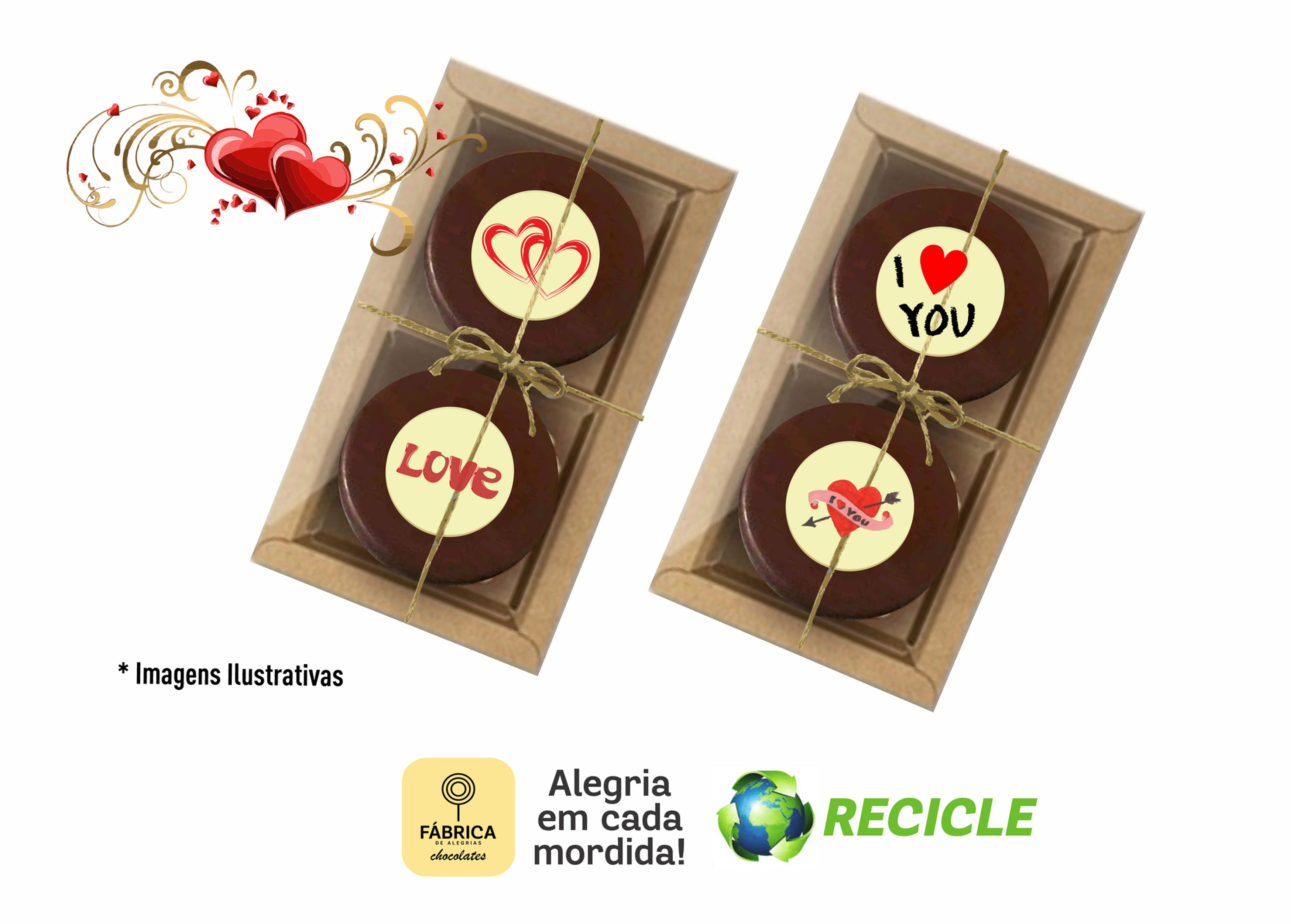 Caixa Bombons Pão de Mel Redondo Grande - 2 Unidades