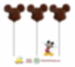 Pirulito de Chocolate Mickey