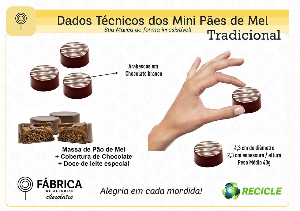 Mini Bombom Pão de Mel Tradicional