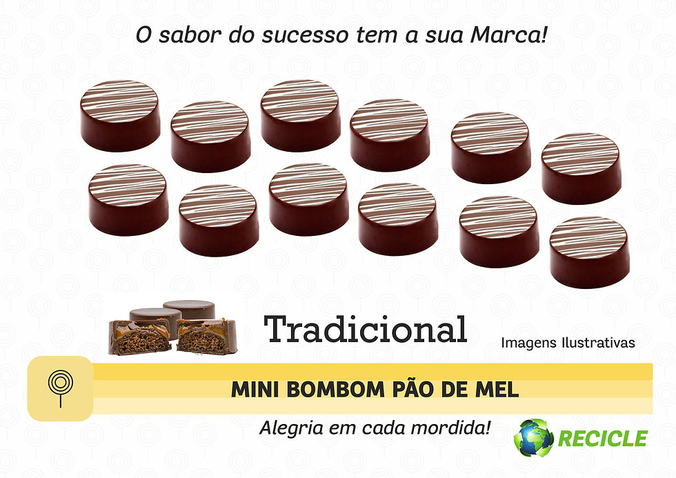 Mini Bombom Pão de Mel Tradicional