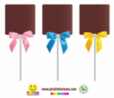 Pirulito de Chocolate Quadrado