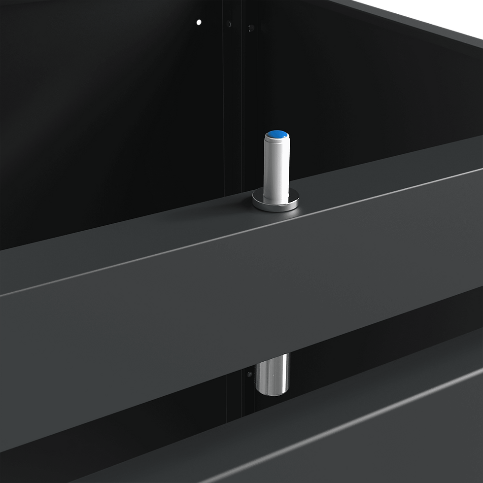 Thumbnail: Outdoor Single Wheelie Bin Storage with Lid - Charcoal