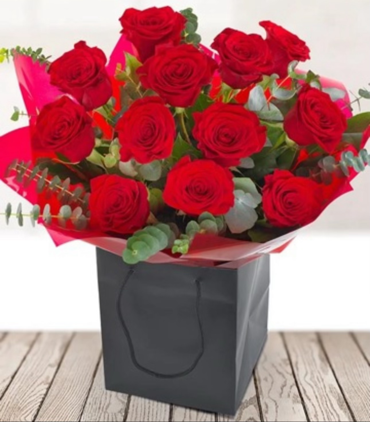 Bouquet of 24 Red Panther Roses