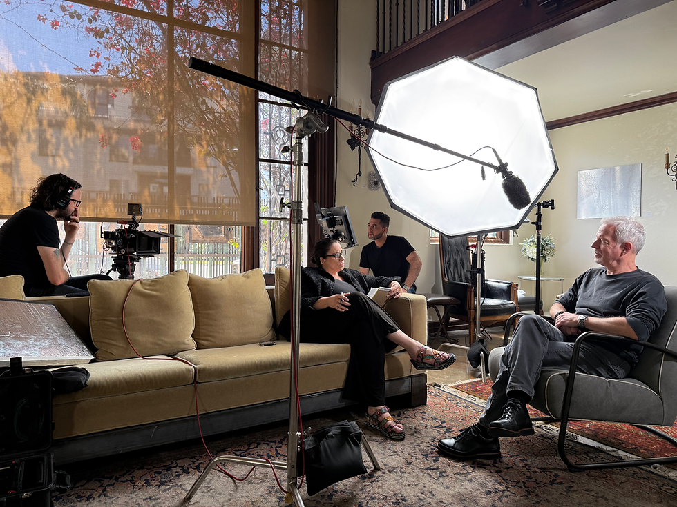 Behind the scenes of StudioReels by Studio For Performing Arts LA and Rapid Reels, shooting a demo reel with actor