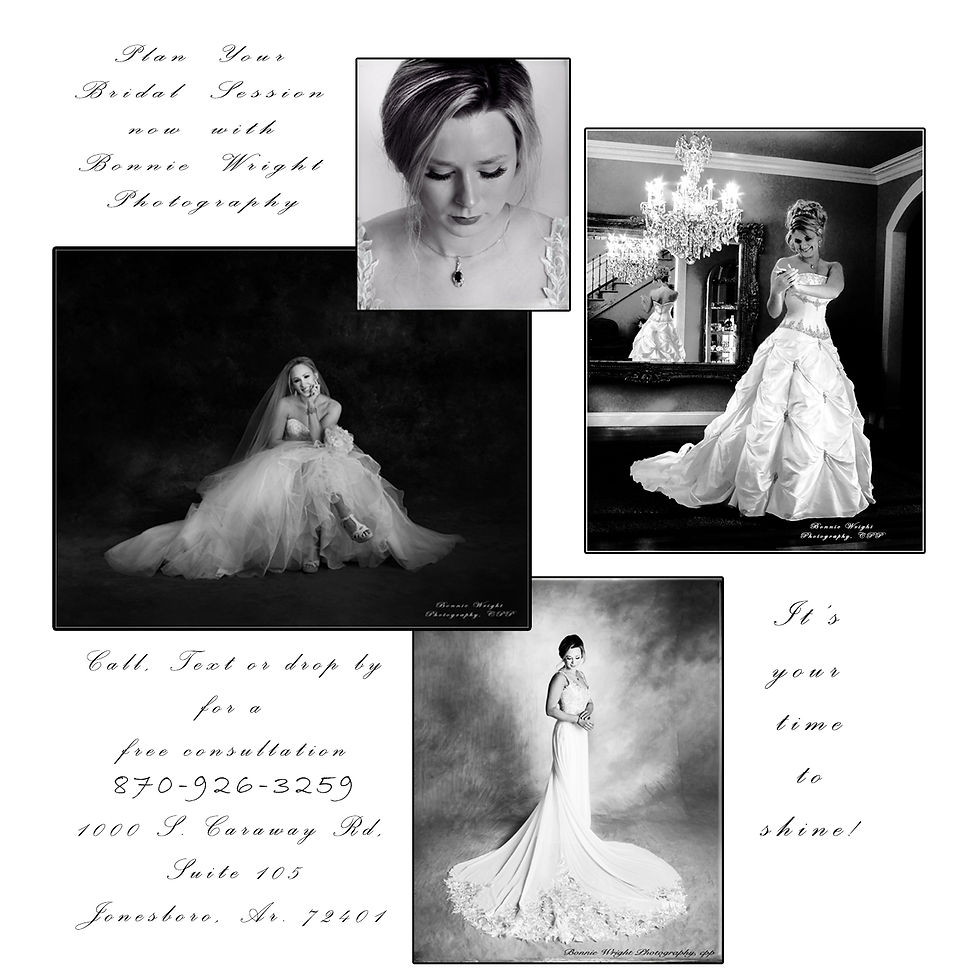 bridal photos in black and white