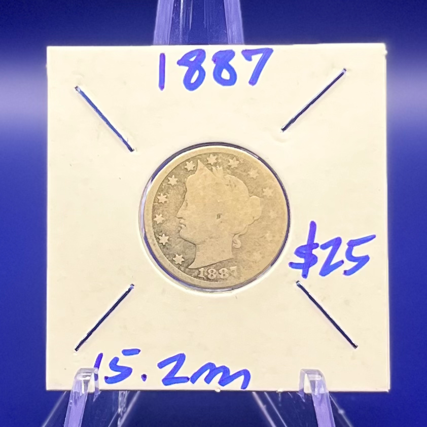 1887 V Nickel 
