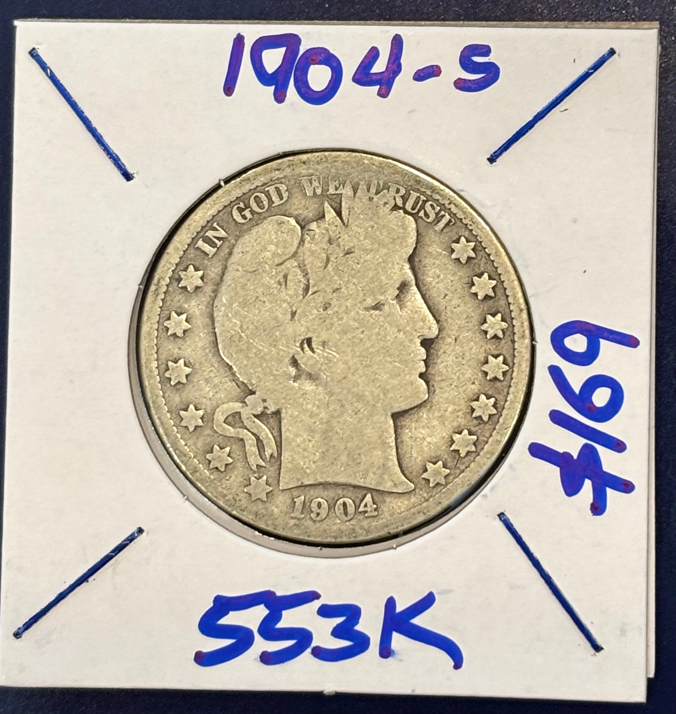1904-S Barber Half