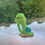 Thumbnail: Zen Alien in King Pigeon pose: connect to cosmic consciousness