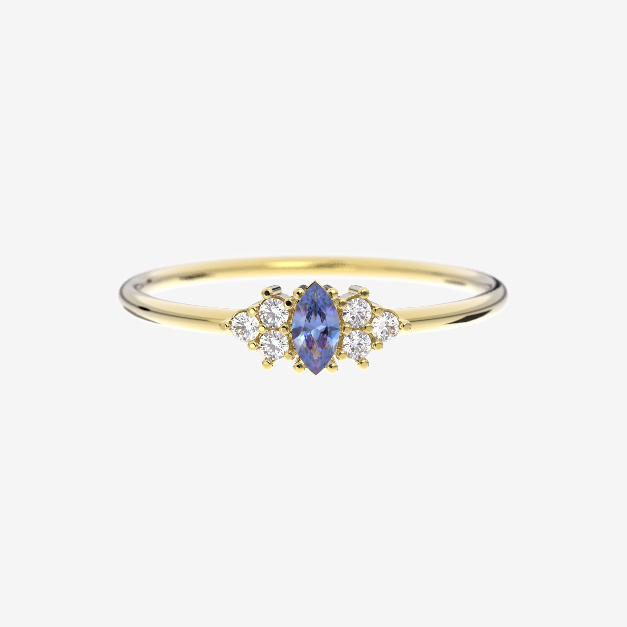 Bague fine Noé saphir, or 18k