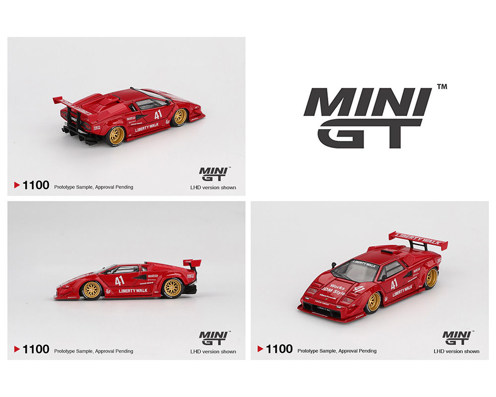 MINIGT1100 - LAMBORGHINI COUNTACH LBWK - RED | DTEDiecast