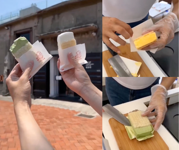 夾上威化餅的新加坡手切冰淇淋