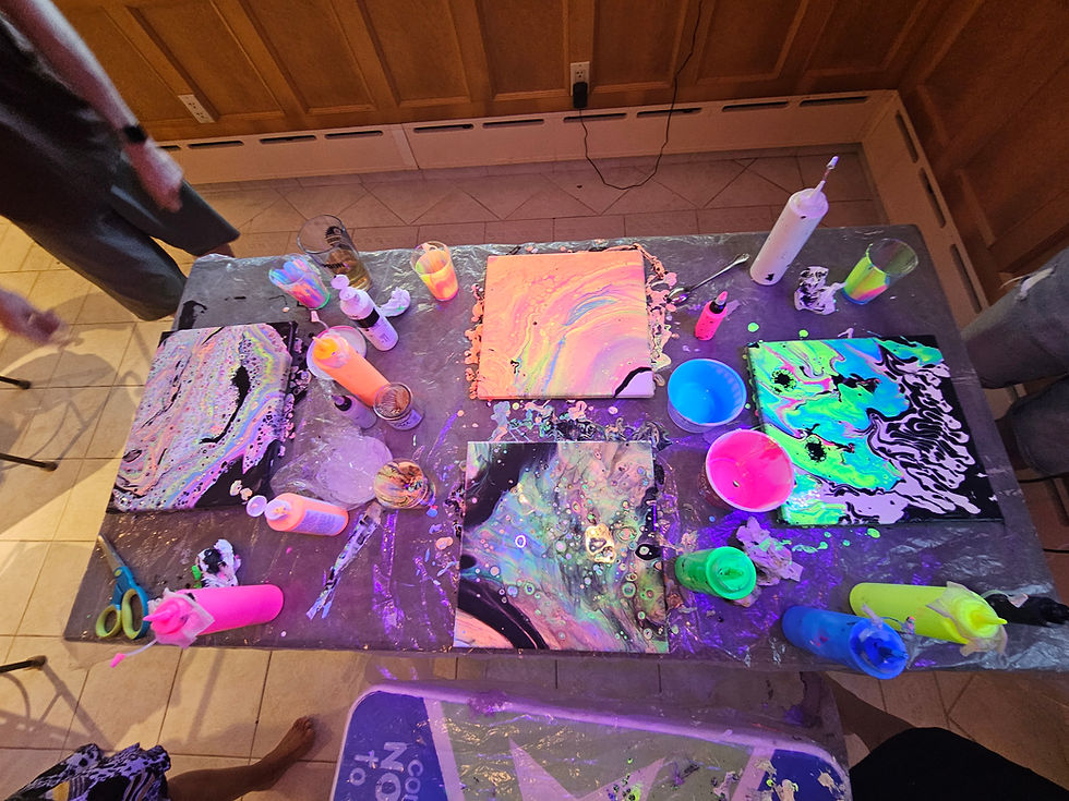 Thumbnail: Blacklight Pour Painting Party