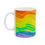 Thumbnail: Rainbow Wavy Line Art Ceramic Mug, (11oz, 15oz)
