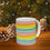 Thumbnail: Rainbow Striped Ceramic Mug, (11oz, 15oz)