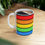 Thumbnail: Rainbow Striped Ceramic Mug, (11oz, 15oz)