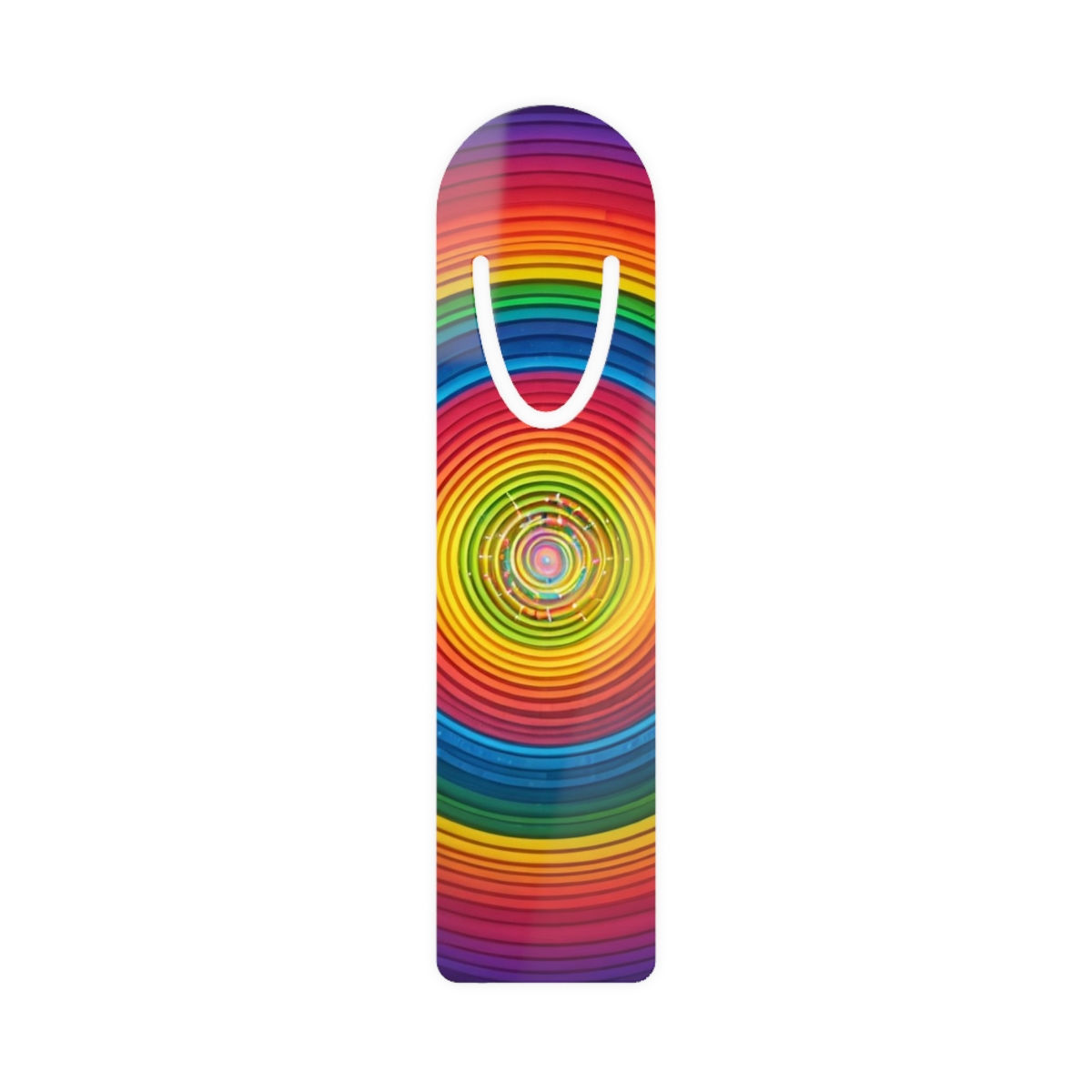 Concentric Rainbow Circles Bookmark