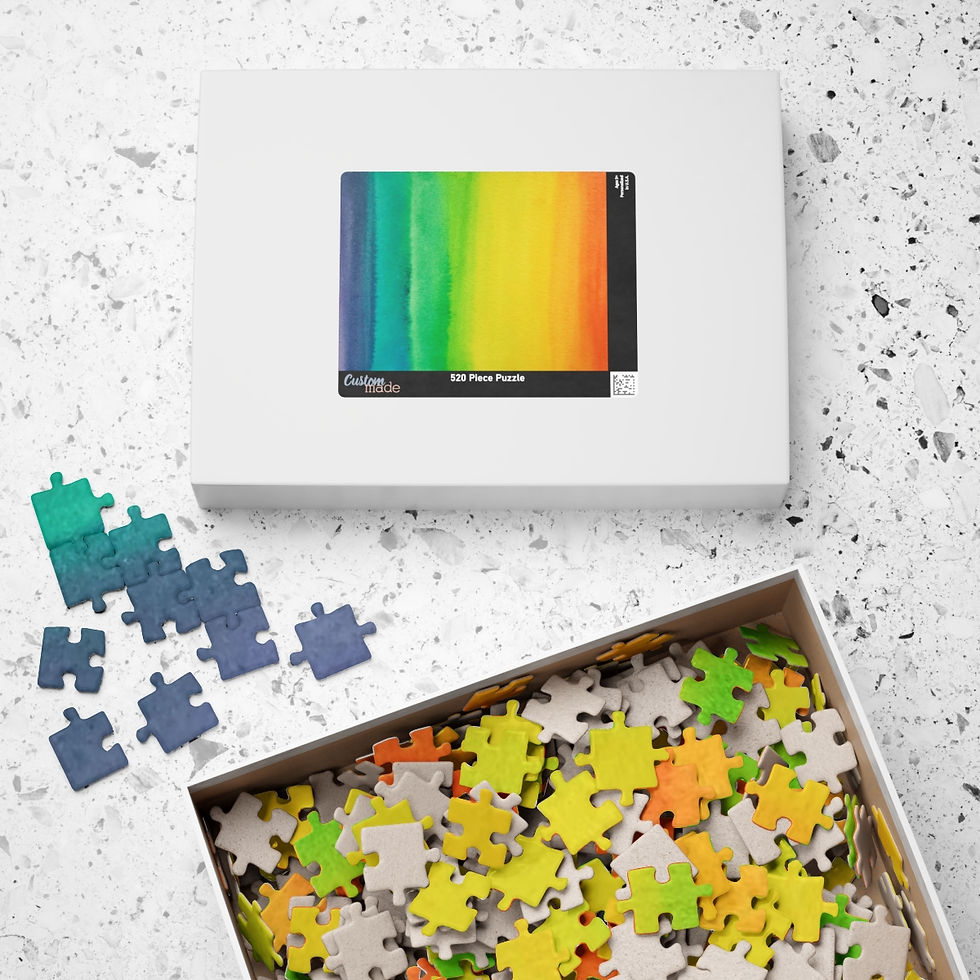 Thumbnail: Rainbow Watercolor Puzzle showing image on the box