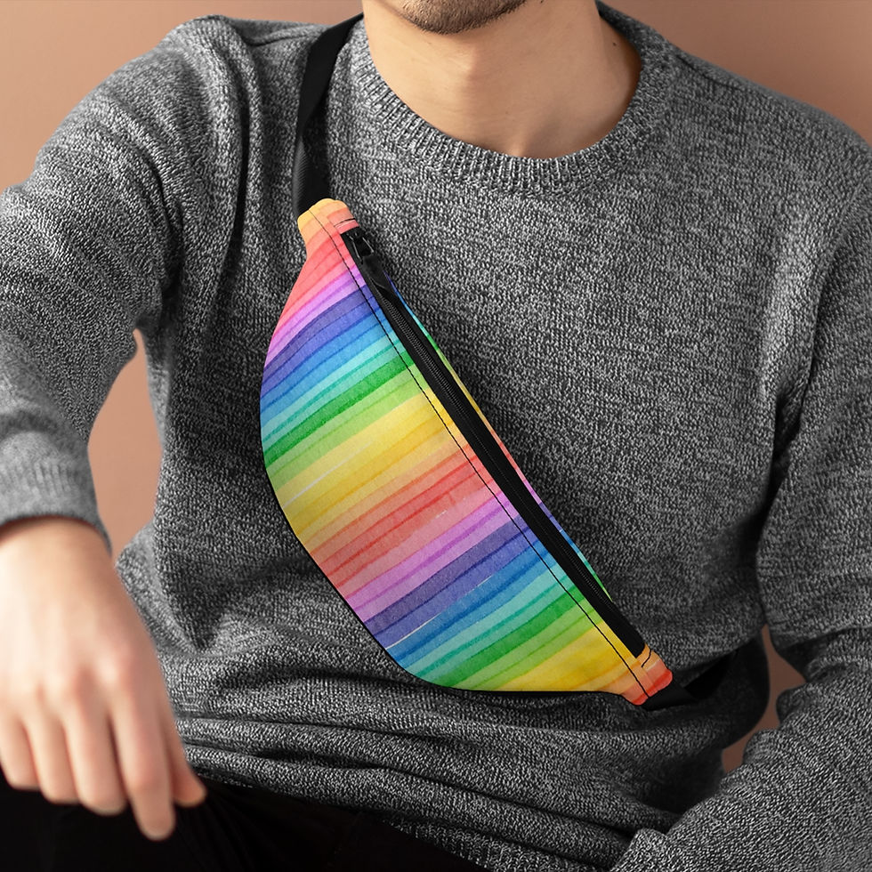 Thumbnail: Rainbow Line Art Fanny Pack