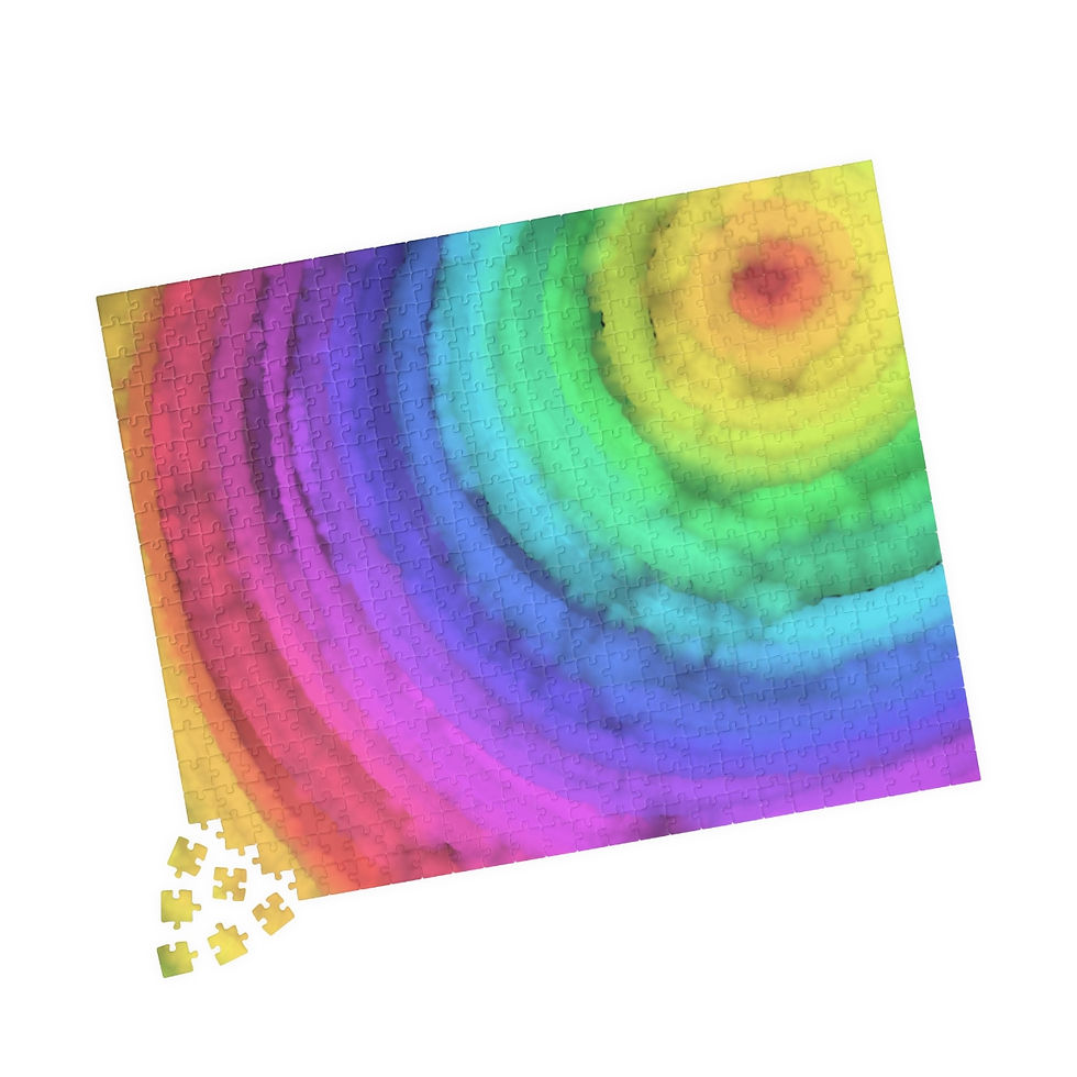 Thumbnail: Rainbow Digital Watercolor Circles Puzzle, 520 pieces