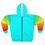 Thumbnail: Refractadactyl Color Co. Rainbow Sleeves Hoodie