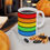 Thumbnail: Rainbow Striped Ceramic Mug, (11oz, 15oz)
