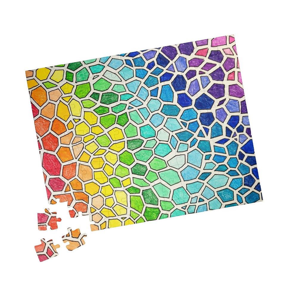 Rainbow Tiles Puzzle, 110 pieces