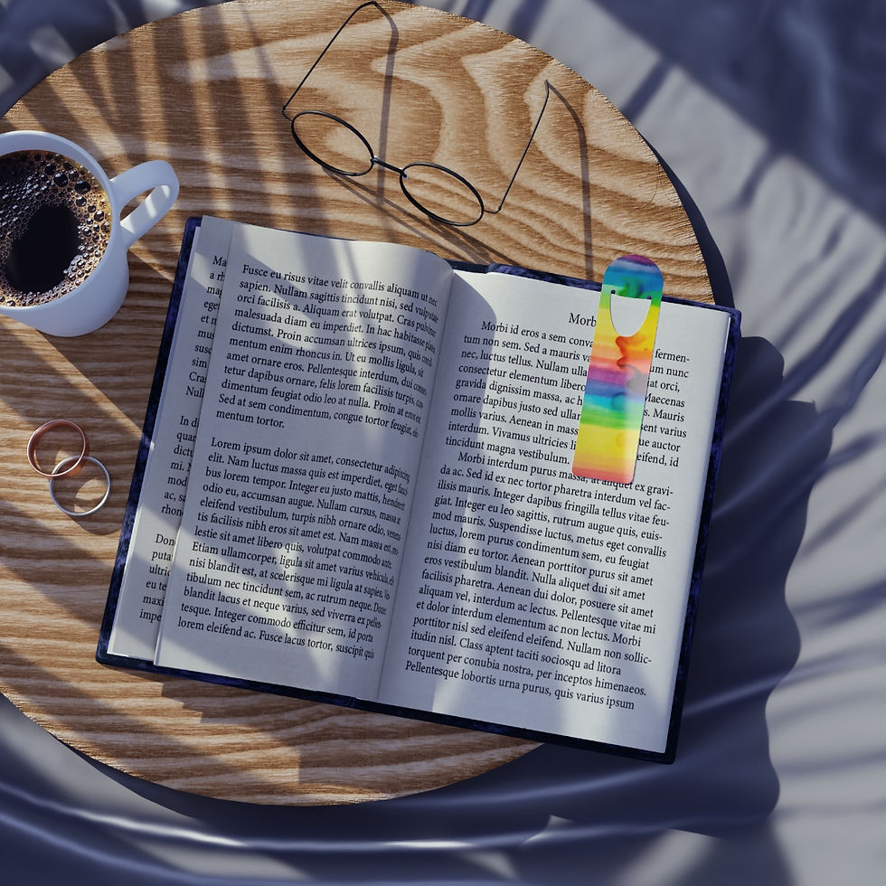 Thumbnail: Bleeding Rainbow Watercolor Painting Bookmark