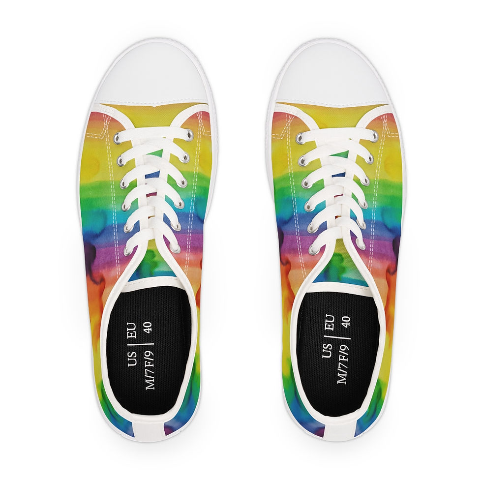 Thumbnail: Rainbow Bleed Women's Low Top Sneakers