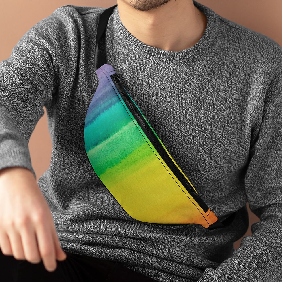 Thumbnail: Rainbow Watercolor Gradient Fanny Pack