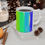 Thumbnail: Rainbow Digital Watercolor Ceramic Mug, (11oz, 15oz)