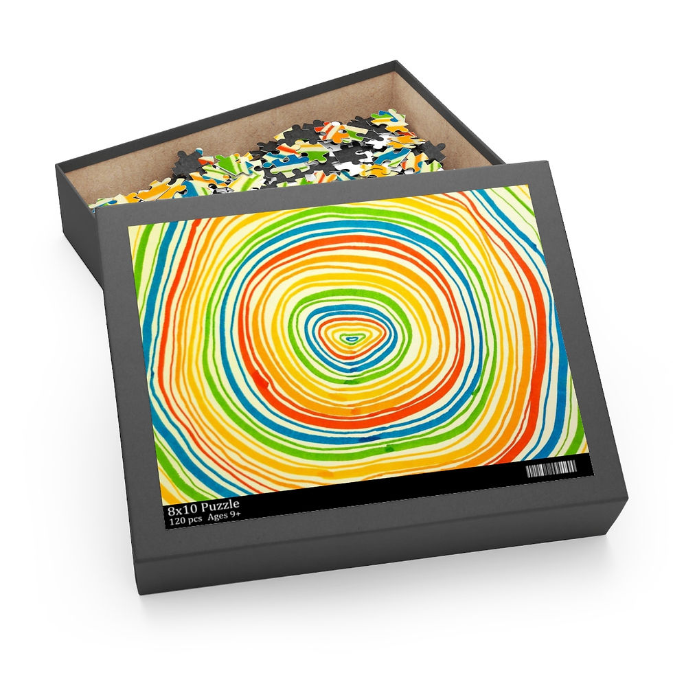 Thumbnail: Rainbow Concentric Circles Puzzle (120, 252, 500-Piece)