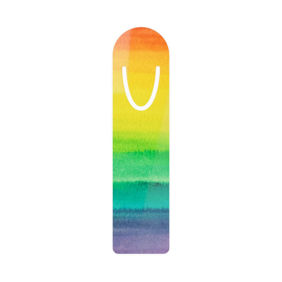 Rainbow Watercolor Gradient Bookmark
