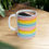 Thumbnail: Rainbow Striped Ceramic Mug, (11oz, 15oz)