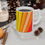 Thumbnail: Rainbow Striped Ceramic Mug, (11oz, 15oz)