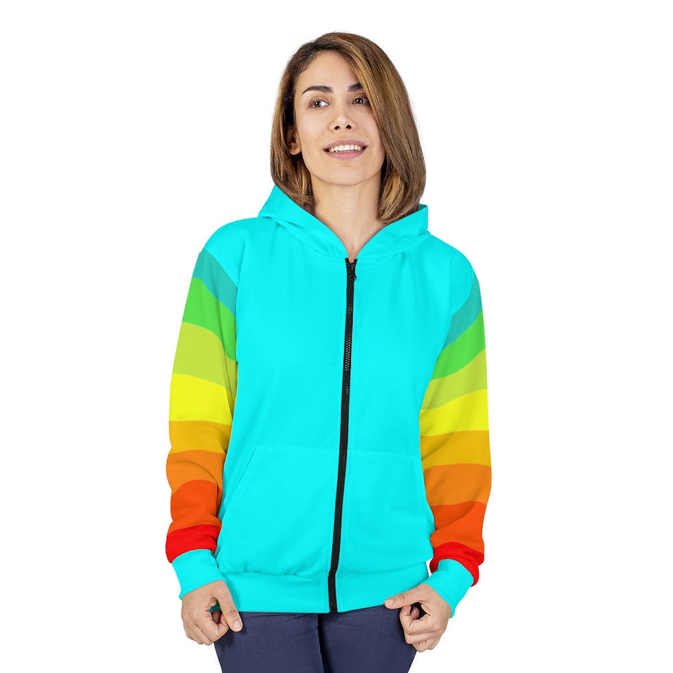 Refractadactyl Color Co. Rainbow Sleeves Hoodie