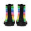 Thumbnail: Rainbow Line Art Men's Canvas Boots