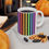 Thumbnail: Rainbow Striped Ceramic Mug, (11oz, 15oz)