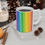 Thumbnail: Rainbow Striped Ceramic Mug, (11oz, 15oz)