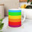 Thumbnail: Rainbow Striped Ceramic Mug, (11oz, 15oz)