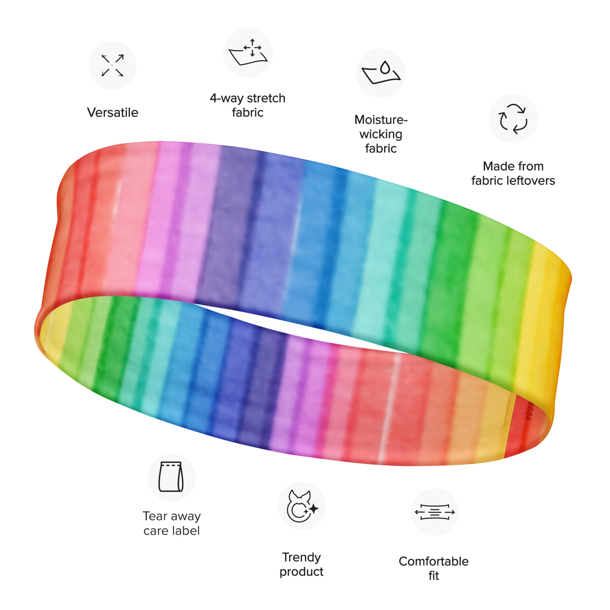 Rainbow Marker Line Art Headband copy