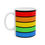 Thumbnail: Rainbow Striped Ceramic Mug, (11oz, 15oz)