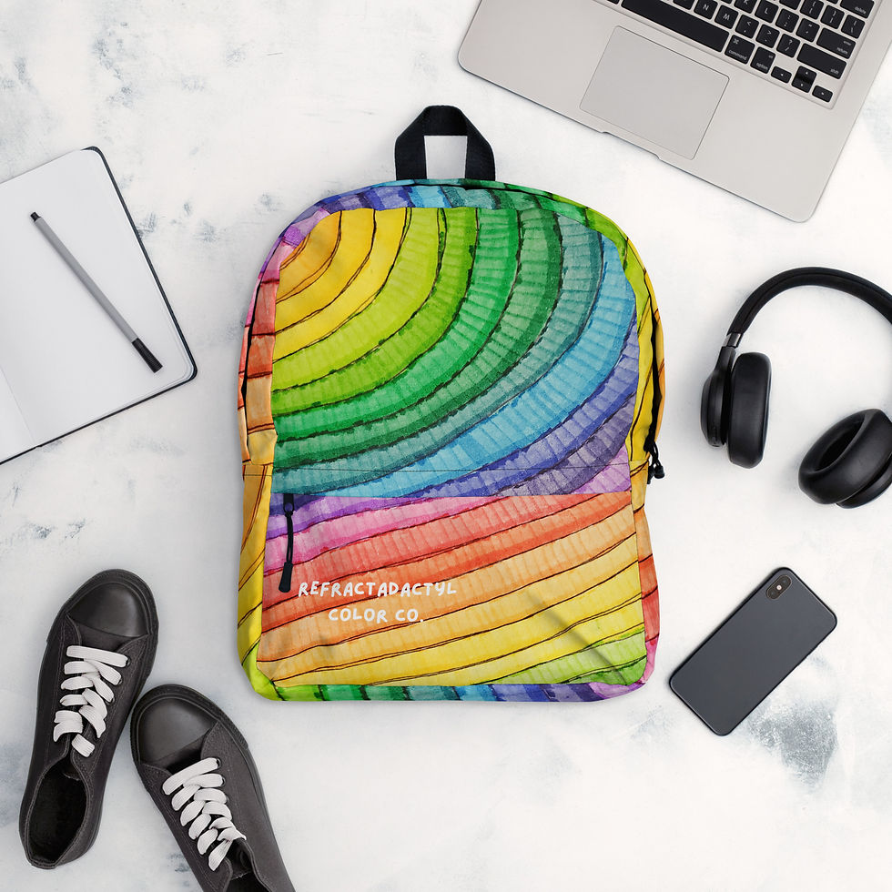 Rainbow Marker Art Backpack