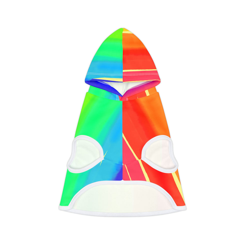 Thumbnail: Rainbow Digital Watercolor Pet Hoodie