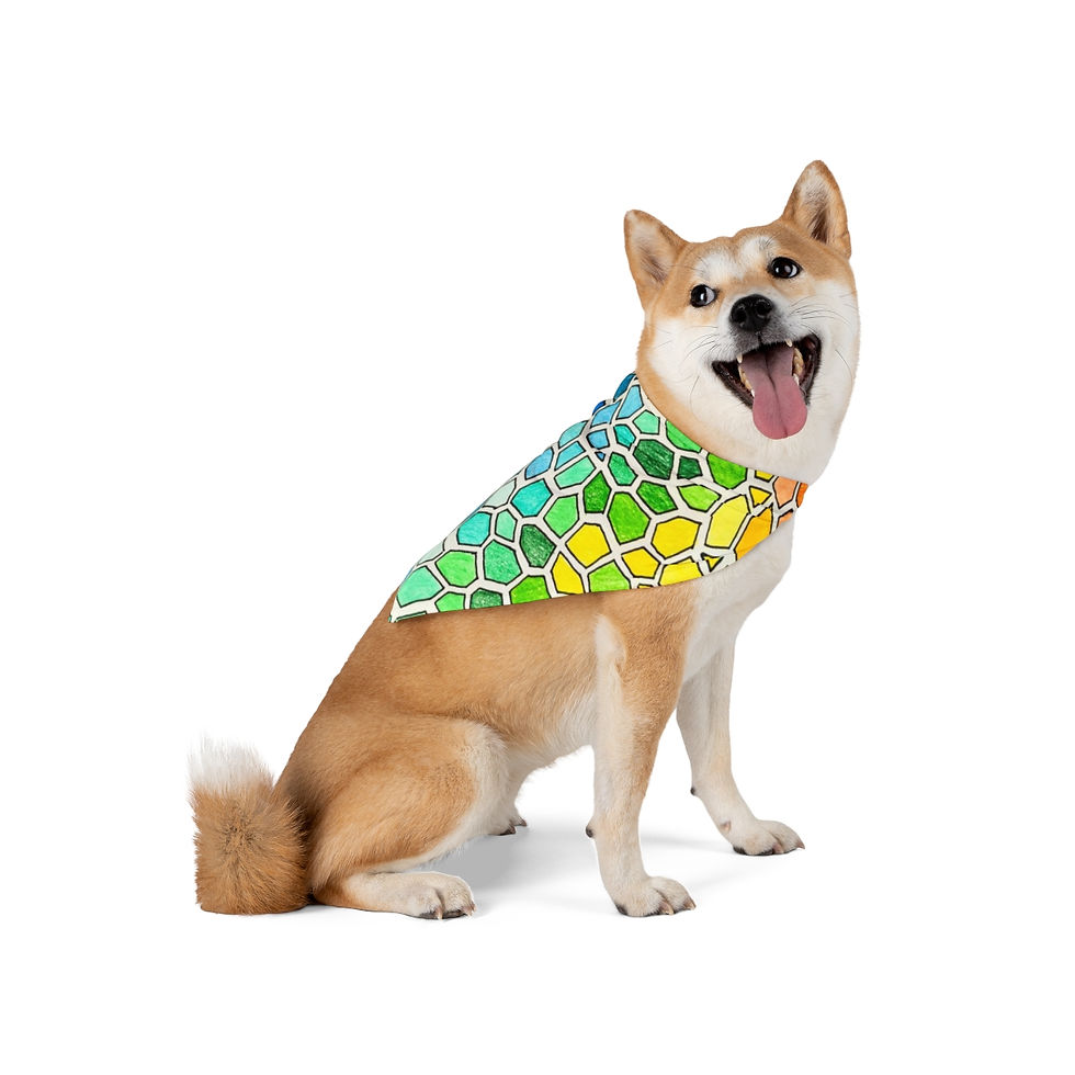 Rainbow Tile Design Pet Bandana