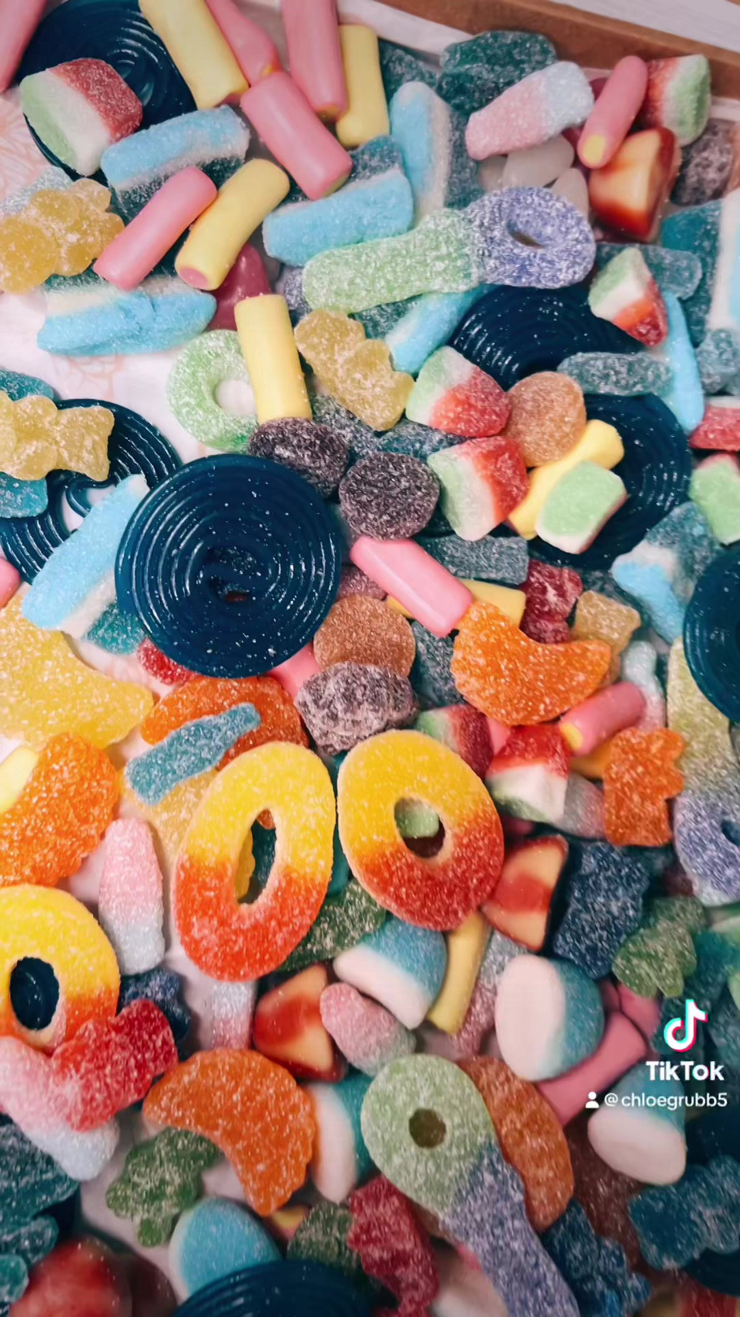Pizza boxes filled with sweeties medium