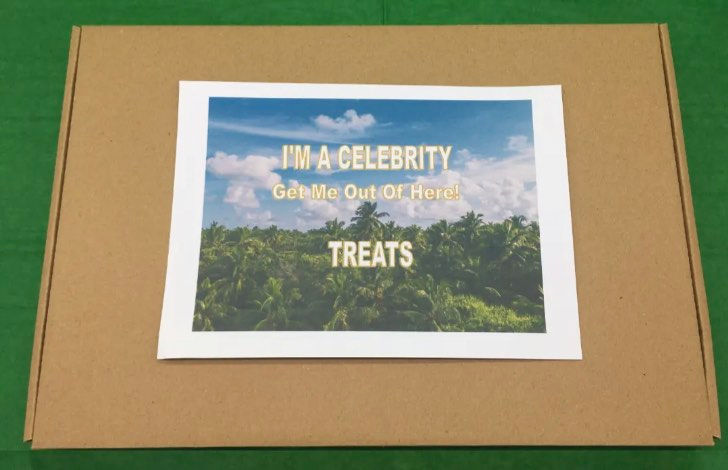 IM A CELEBRITY GET ME OUT OF HERE Inspired Treat Box BIG