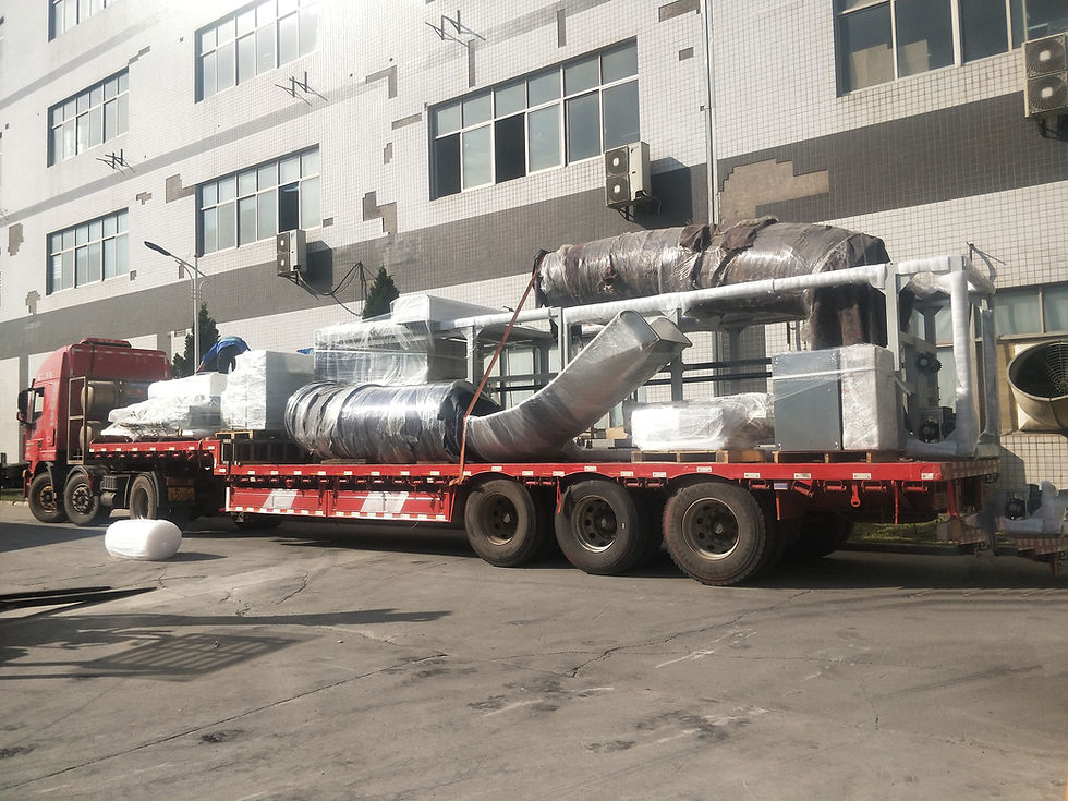 Cosmetics production line packaging and shipping