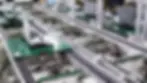 The production of computers, electronics, etc. in 3C industries, designed with pallet conveyor system with accumulation chain series.