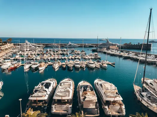 antalya marina, parked yachts